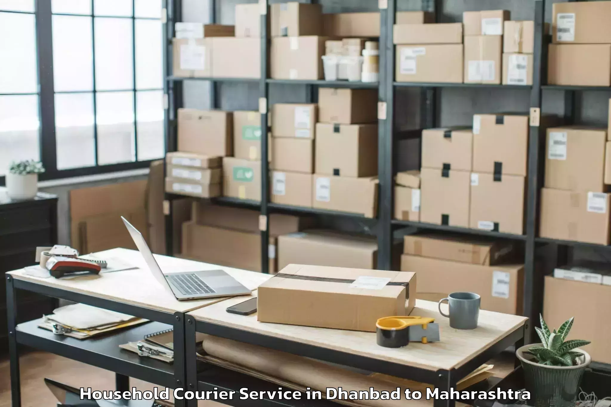 Easy Dhanbad to Jath Household Courier Booking